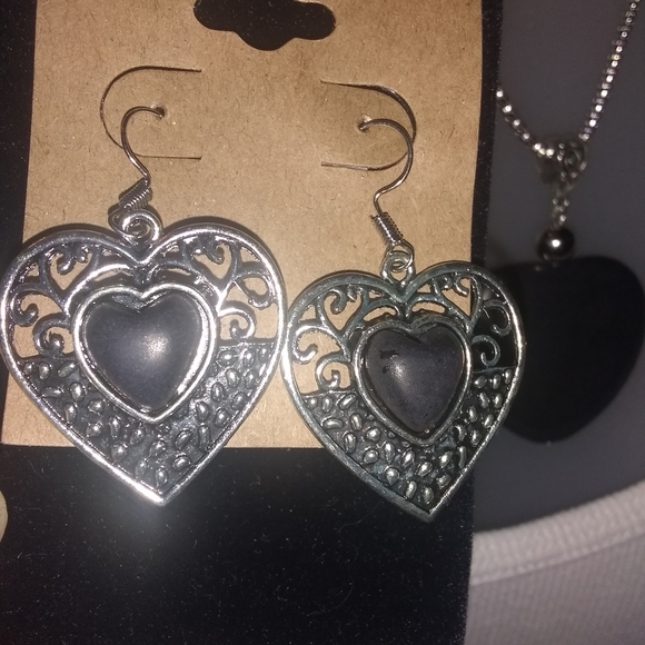 🤗💗CHARMING!/ BLACK ONIX NECKLACE SET ♥️ - Picture 3 of 9